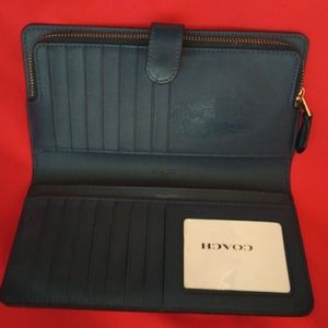 Coach Wallet, Color: Blue Material,: Leather